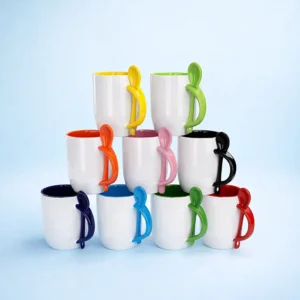 Colored Mug With Spoon