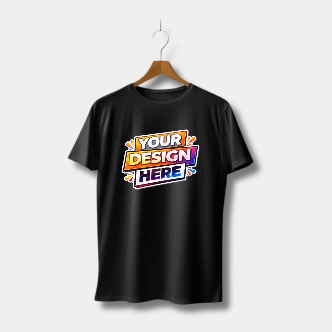 Black Unisex Printed T-Shirt - Customized